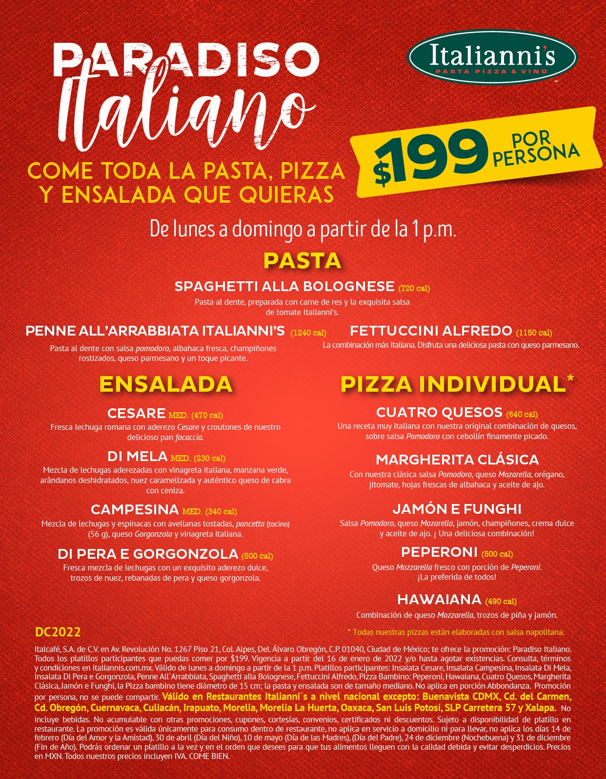 Menú Digital - Italiannis